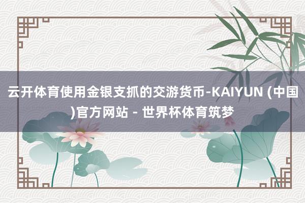 云开体育使用金银支抓的交游货币-KAIYUN (中国)官方网站 - 世界杯体育筑梦