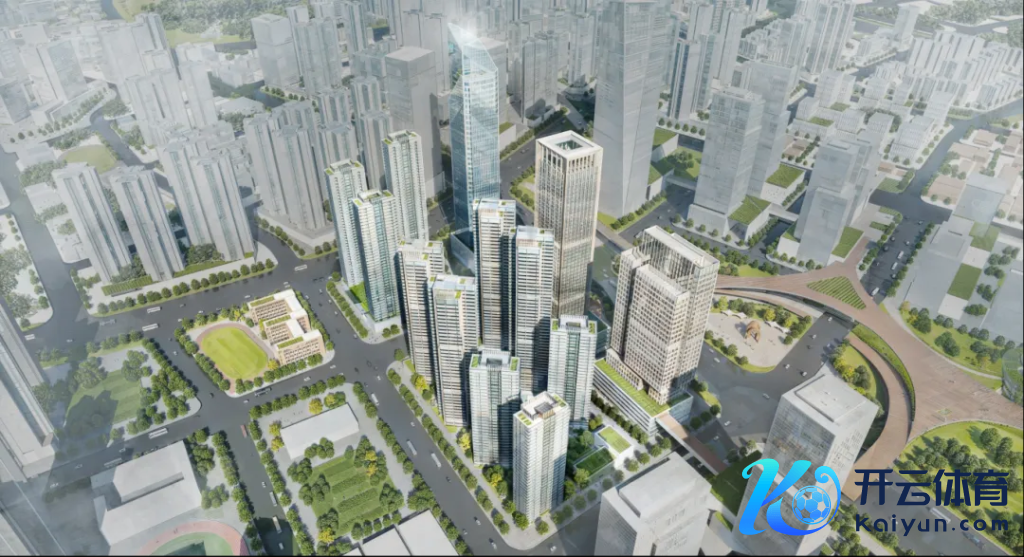 金融城西区员村二横路以西AT080720、AT080721地块盘算前景涌现图