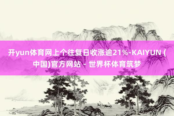 开yun体育网上个往复日收涨逾21%-KAIYUN (中国)官方网站 - 世界杯体育筑梦