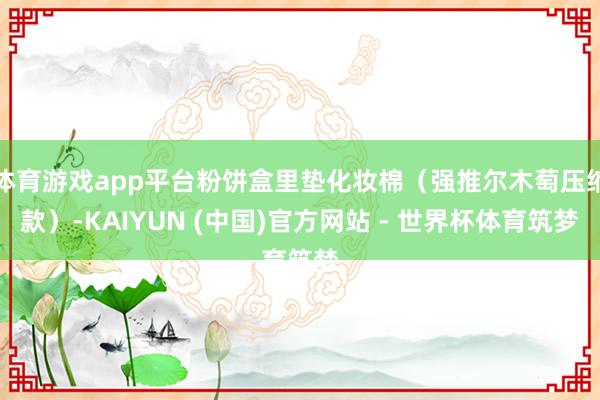 体育游戏app平台粉饼盒里垫化妆棉（强推尔木萄压缩款）-KAIYUN (中国)官方网站 - 世界杯体育筑梦