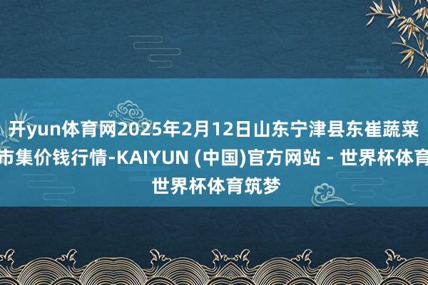 开yun体育网2025年2月12日山东宁津县东崔蔬菜批发市集价钱行情-KAIYUN (中国)官方网站 - 世界杯体育筑梦