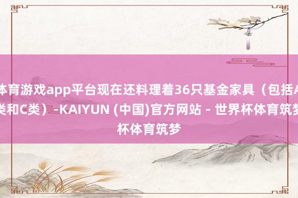 体育游戏app平台现在还料理着36只基金家具（包括A类和C类）-KAIYUN (中国)官方网站 - 世界杯体育筑梦