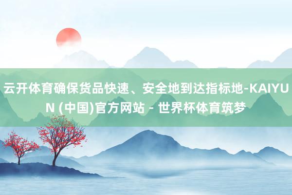 云开体育确保货品快速、安全地到达指标地-KAIYUN (中国)官方网站 - 世界杯体育筑梦