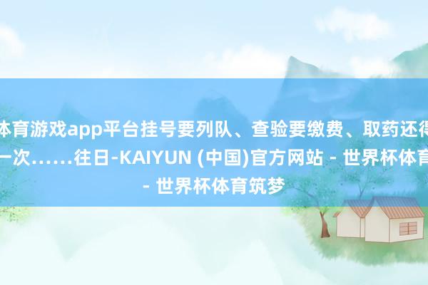 体育游戏app平台挂号要列队、查验要缴费、取药还得再排一次……往日-KAIYUN (中国)官方网站 - 世界杯体育筑梦