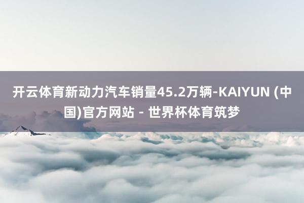 开云体育新动力汽车销量45.2万辆-KAIYUN (中国)官方网站 - 世界杯体育筑梦