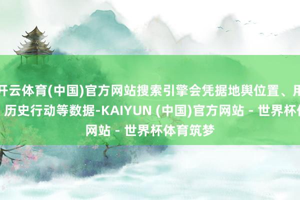 开云体育(中国)官方网站搜索引擎会凭据地舆位置、用户画像、历史行动等数据-KAIYUN (中国)官方网站 - 世界杯体育筑梦
