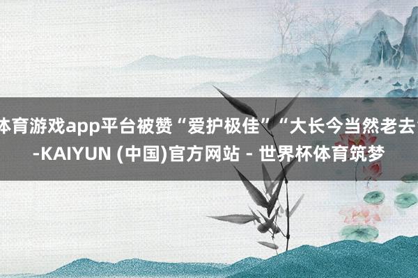 体育游戏app平台被赞“爱护极佳”“大长今当然老去”-KAIYUN (中国)官方网站 - 世界杯体育筑梦