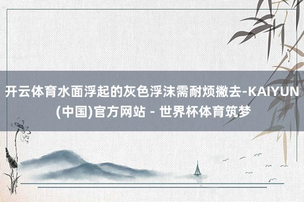 开云体育水面浮起的灰色浮沫需耐烦撇去-KAIYUN (中国)官方网站 - 世界杯体育筑梦